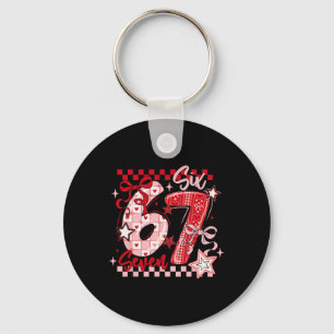 Porte-clés Coquette Valentine 67 Six Seven Cœur Nœud Prépa C