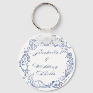Porte-clés Coquillages et Cloches de Mariage Design Côté Me