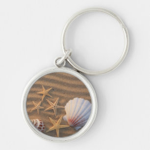 Porte-clés Coquilles et étoiles de mer de mer