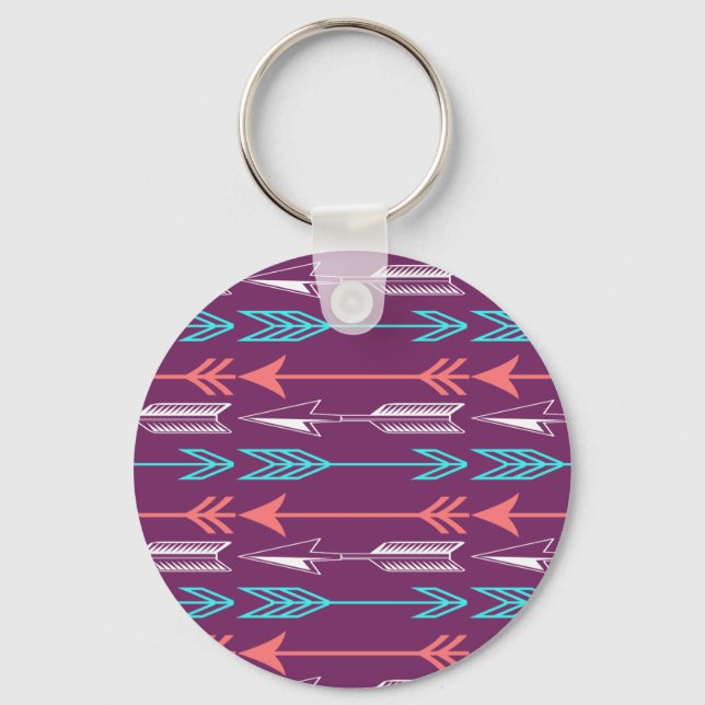 Porte-clés Corail et Turquoise Boho Flèches Porte - clé (Recto)