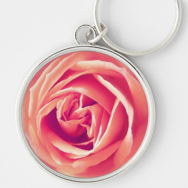 Porte-clés Coral rose print (Devant)