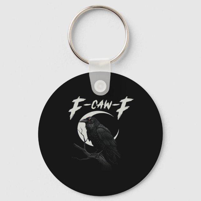 Porte-clés Corbeau Drôle Essentiel Créatif Décontracté (Recto)