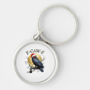 Porte-clés Corbeau drôle F-Caw-F Oiseau gothique Chapeau de N