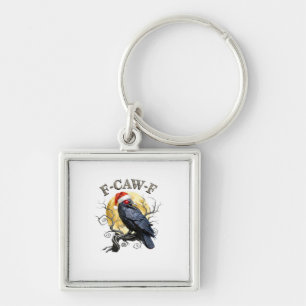 Porte-clés Corbeau drôle F-Caw-F Oiseau gothique Chapeau de N
