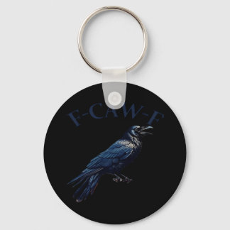 Porte-clés Corbeau, F-Caw-F Drôle D'oiseau Créatif Décontract