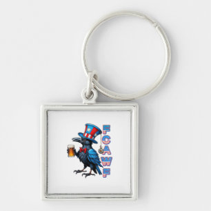 Porte-clés Corbeau, F-Caw-F Oiseau Drôle Créatif Décontracté
