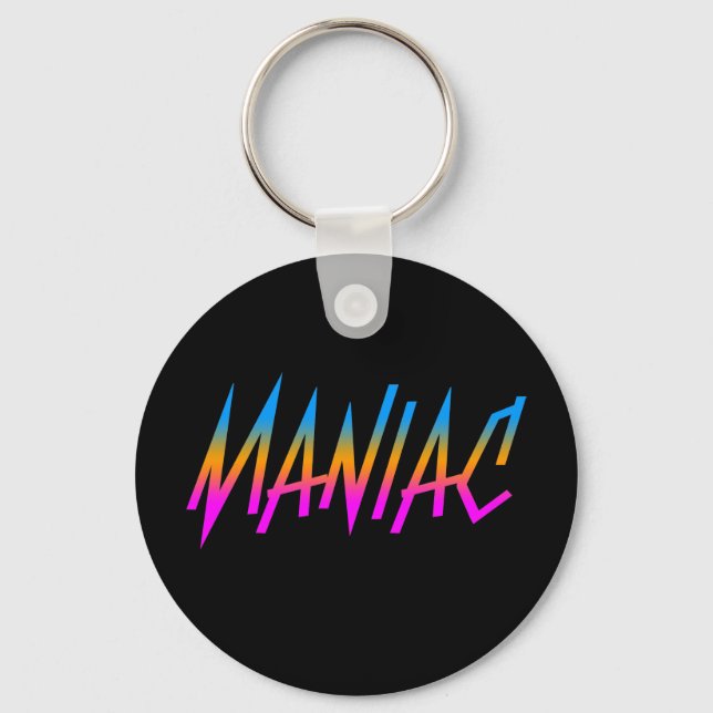 Porte-clés COREY TIGER 1980s RETRO MANIAQUE (Recto)