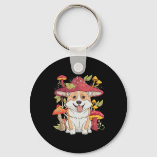Porte-clés Corgi Chien Cottagecore grenouille Esthétique Homm