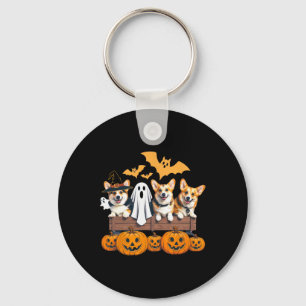 Porte-clés Corgi Halloween Trio Funny Éffrayant Amoureux des 