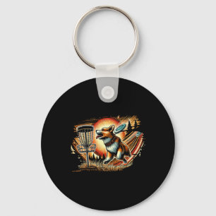 Porte-clés Corgi Jouant au Disc Golf Sports Frolfer Athlète J