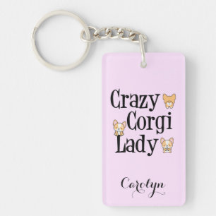 Porte-clés Corgi Lady Rose Crazy