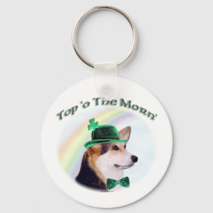 Porte-clés Corgi Top of the Morn'; Corgi St. Patrick's day