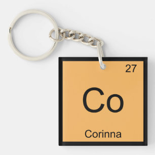 Porte-clés Corinna Nom Chimie Élément Tableau Périodique