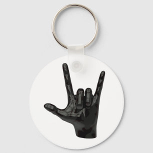 Porte-clés cornes diable main