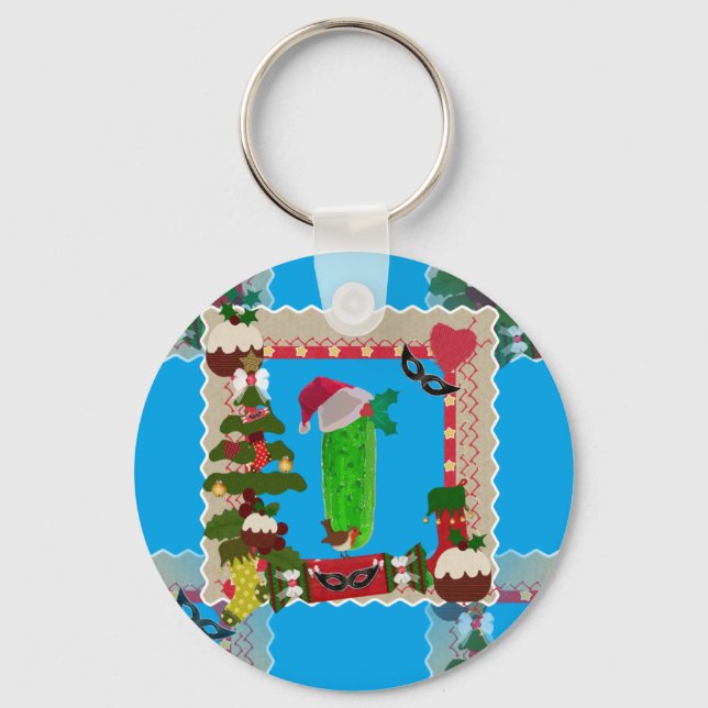 Porte-clés cornichon de Noël (Recto)