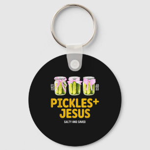 Porte-clés Cornichons Jésus Salés Et Sauvés Drôles Cornichons