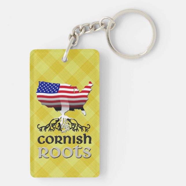 Porte-clés Cornish American Ancestry Racines Keynes (Dos)