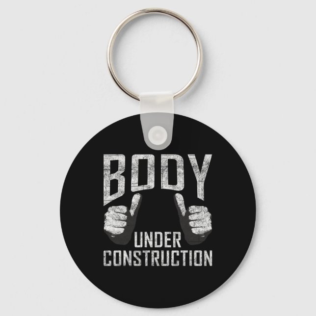 Porte-clés Corps en construction Entraînement de gym Bodybuil (Recto)