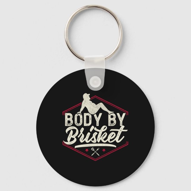 Porte-clés Corps Par Chemise Brisket Funny Steak Lover Grilli (Recto)
