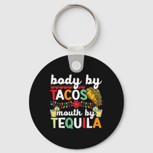 Porte-clés Corps Par Tacos Bouche Par Tequila Boisson Cinco D