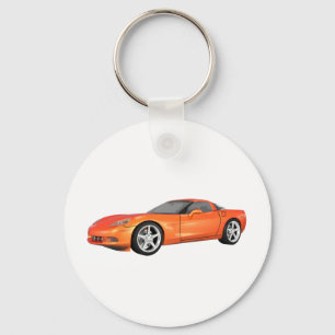 Porte-clés Corvette 2008 : Voiture de sport : Orange Finish :