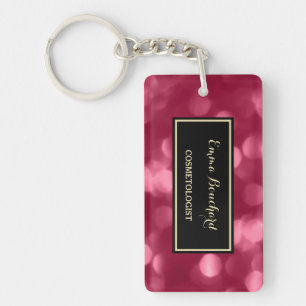 Porte-clés Cosmétologue Magenta Bokeh