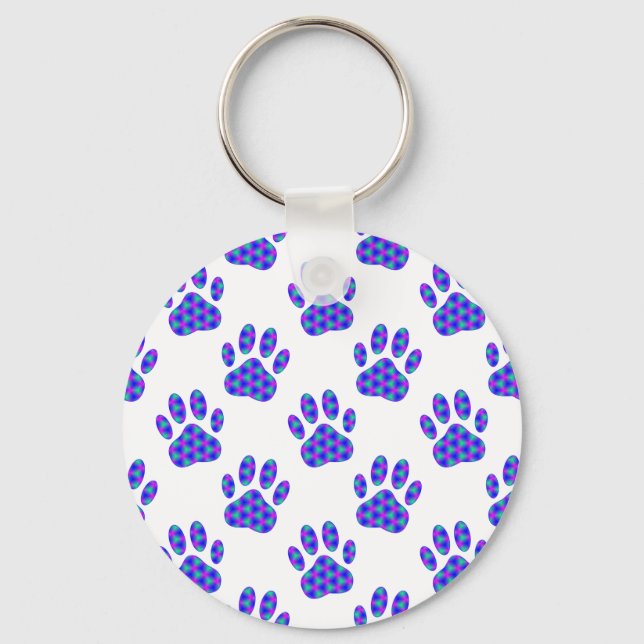 Porte-clés Cosmic Paw Print Pattern (Recto)