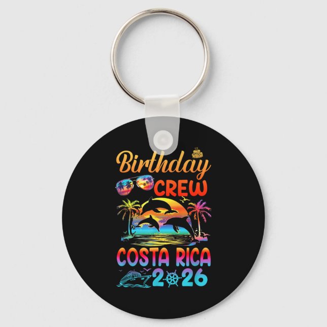 Porte-clés Costa Rica Birthday Trip Vacation 2026 Matching Gr (Recto)