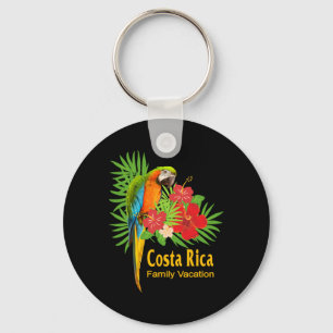 Porte-clés Costa Rica Famille Vacances Fleurs de perroquets T