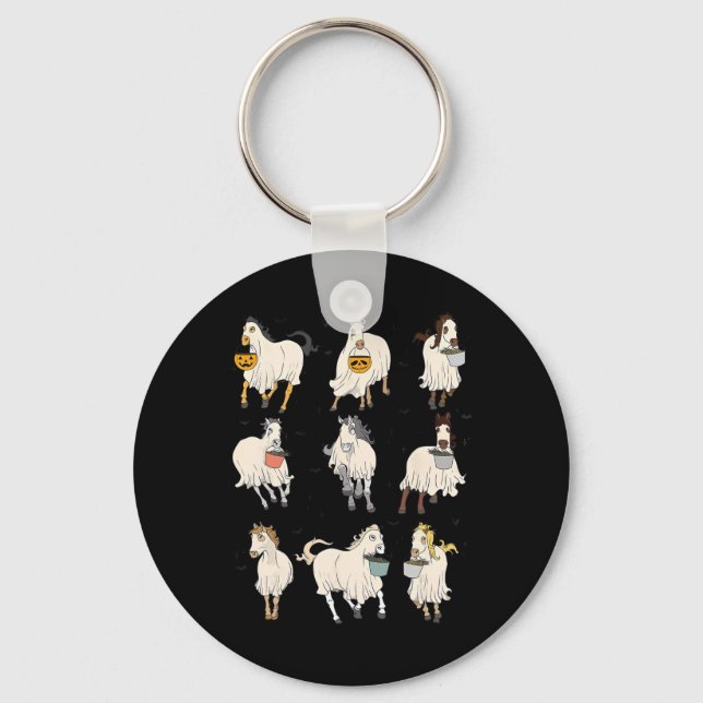 Porte-clés Costume Citrouille Halloween Horse Ghost Boo Pour  (Recto)
