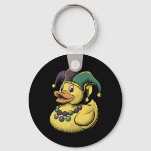 Porte-clés Costume de canard en caoutchouc Mardi Gras Louisia