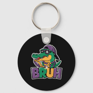 Porte-clés Costume de carnaval Alligator Bruh Mardi Gras pour