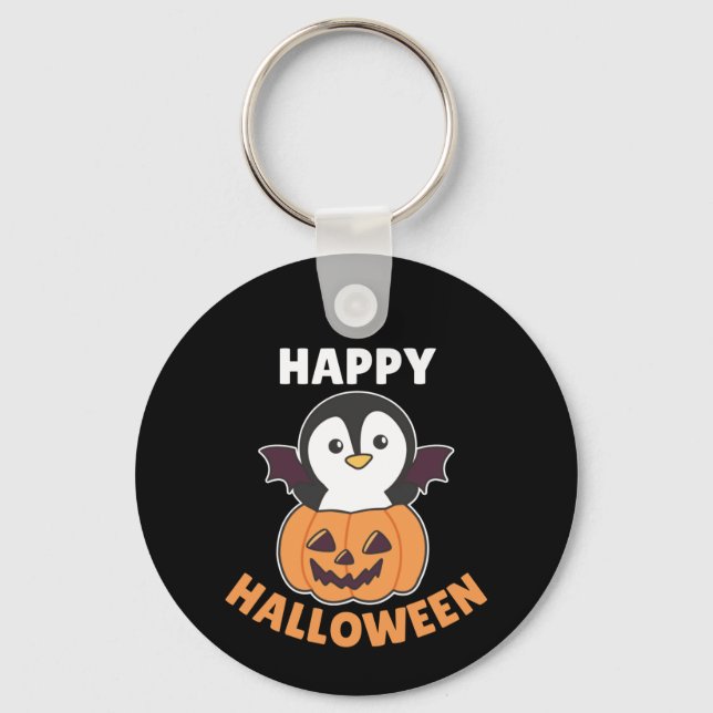 Porte-clés Costume de chaume Citrouille d'Halloween Penguin H (Recto)
