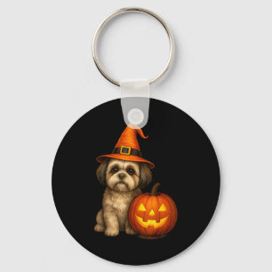 Porte-clés Costume de chien citrouille Halloween pour Shih Tz
