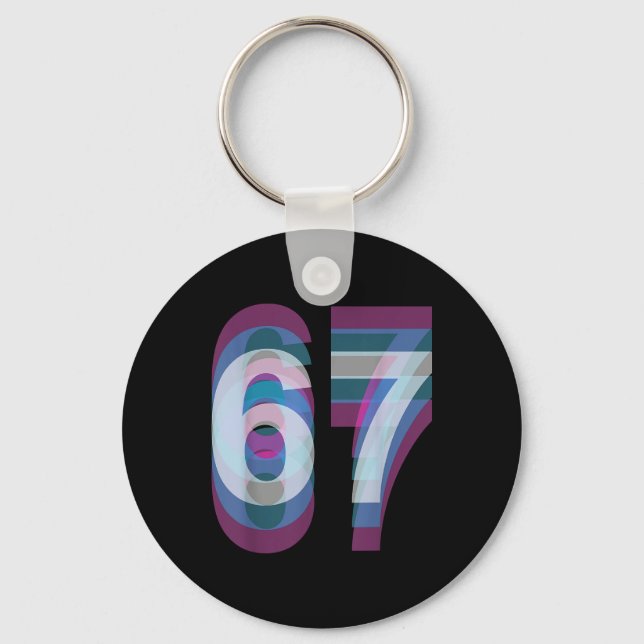 Porte-clés Costume de couple 67 Six Seven Mème Drôle  (Recto)
