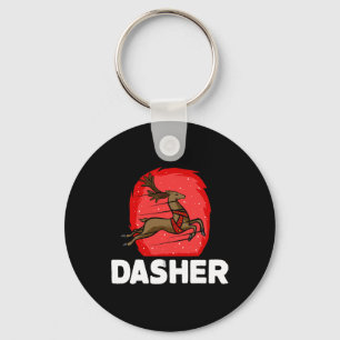 Porte-clés Costume de Dasher de rennes paresseux du Père Noël