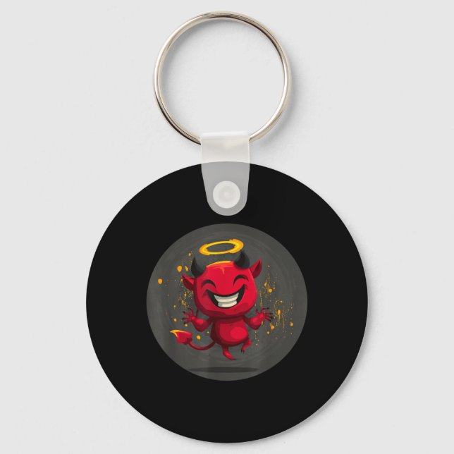 Porte-clés Costume de diable souriant pour les amateurs de ha (Recto)