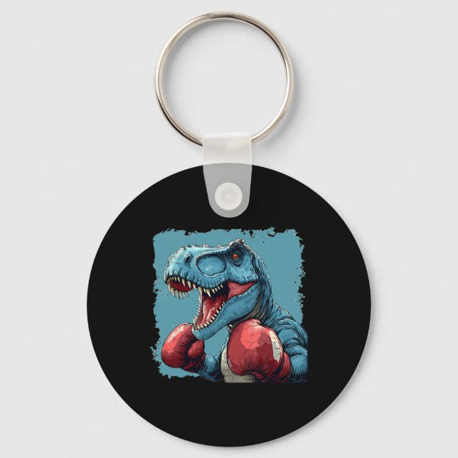 Porte-clés Costume de dinosaure boxeur pour amateurs de boxe  (Recto)