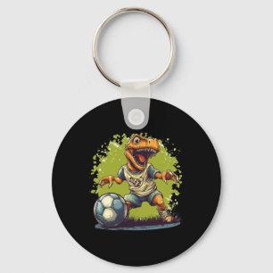 Porte-clés Costume de dinosaure joueur de football mignon pou