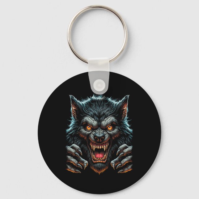 Porte-clés Costume de fête d'Halloween effrayant Wolfm Werewo (Recto)