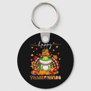 Porte-clés Costume de grenouille de Thanksgiving heureux Dind