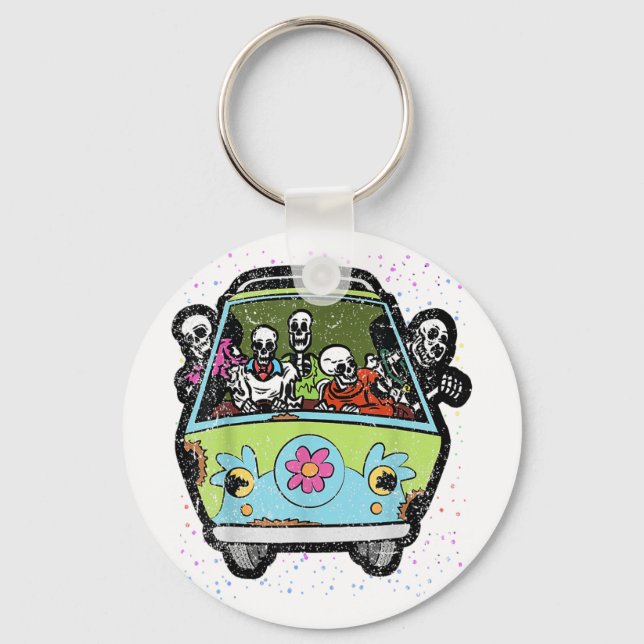 Porte-clés Costume de Halloween de fourgonnette hippie Bones  (Recto)