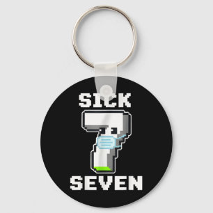 Porte-clés Costume de Halloween Fun Sick Seven Pixel Meme Wor
