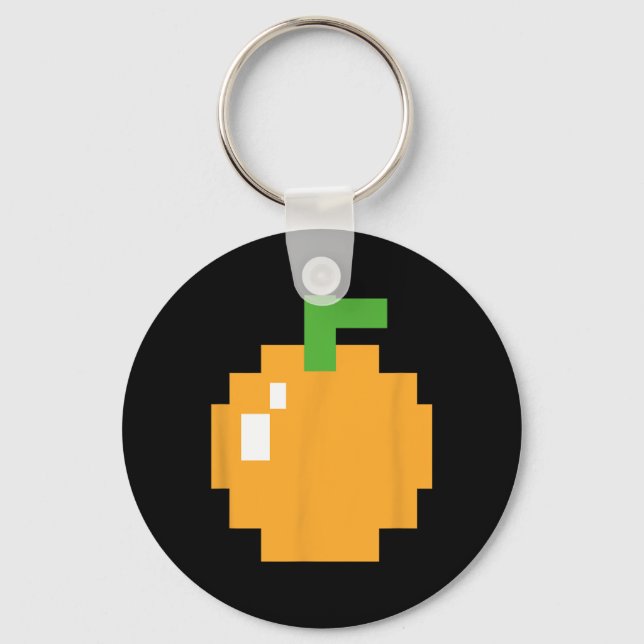 Porte-clés Costume de jeu vidéo Pixel Orange des années 80 Fa (Recto)