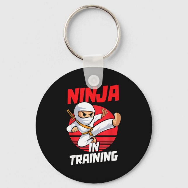 Porte-clés Costume de ninja en formation pour garçons et fill (Recto)