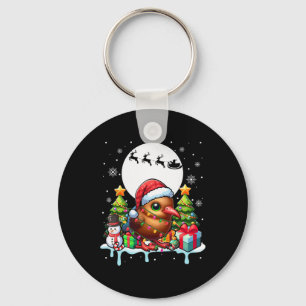 Porte-clés Costume de Noël coloré Père Noël Kiwi Oiseau Bonho