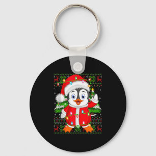 Porte-clés Costume de Noël de pingouin lumières Santa Xmas la