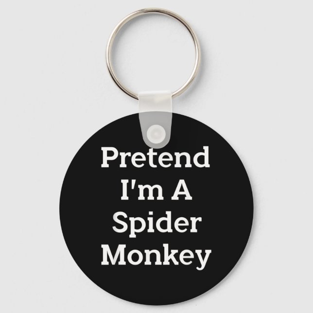 Porte-clés Costume de singe araignée prétendu drôle Halloween (Recto)