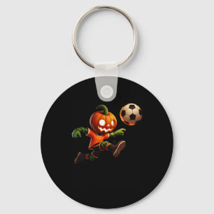 Porte-clés Costume de soccer Halloween visage de citrouille h