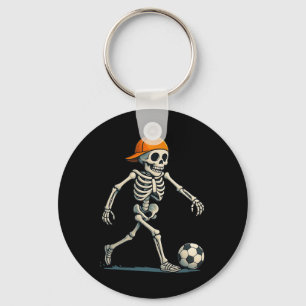 Porte-clés Costume de soccer squelette d'Halloween paresseux